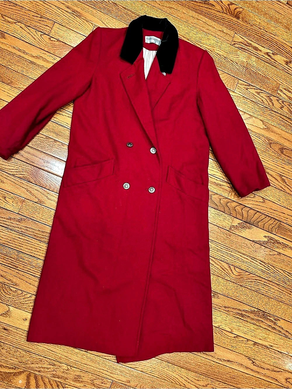 Forecaster Women's Red Trench Coat Size 6